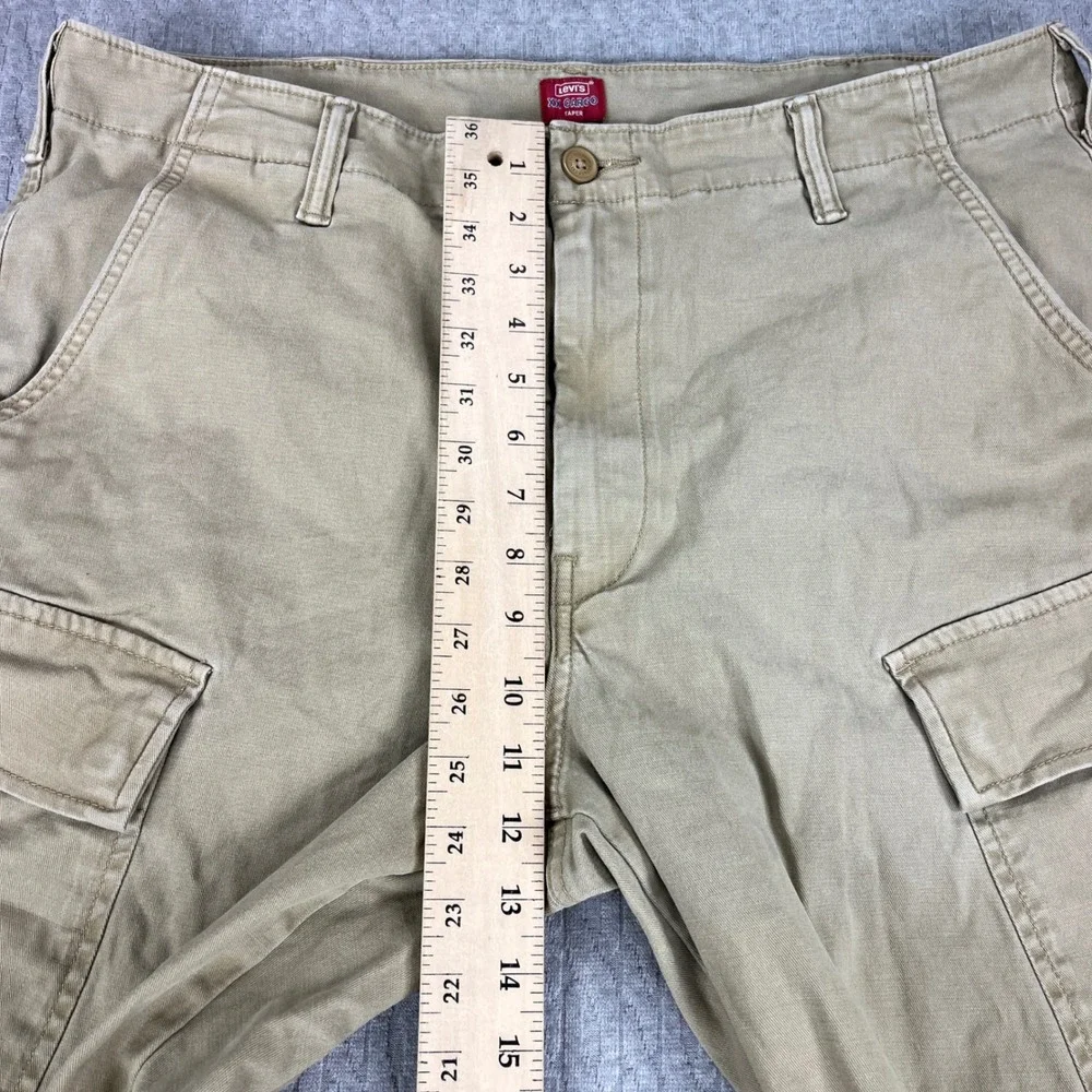 Levi's XX Cargo Taper Pants Men 38x32 Fits 36X30 Khaki Tan Utility‎ Workwear